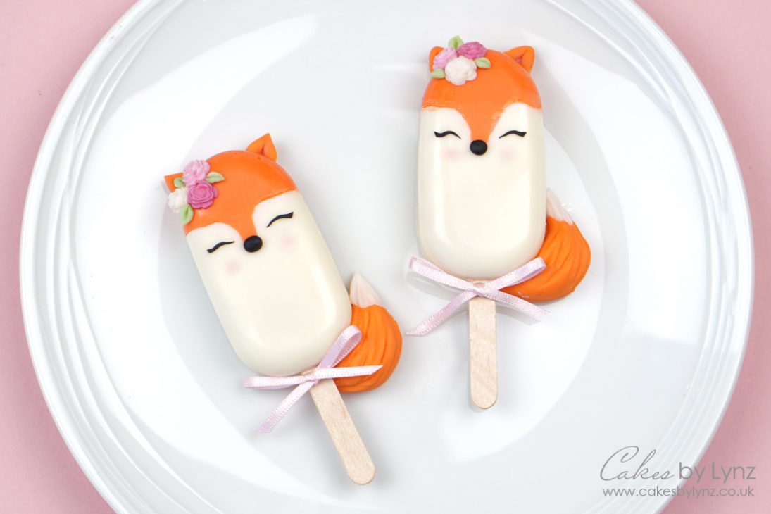 how to make fox cakesicles tutorial