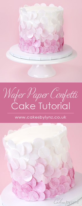 wafer paper confetti cake tutorial