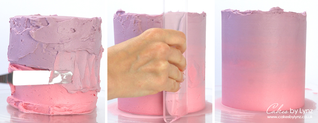 two tone ombre buttercream cake tutorial