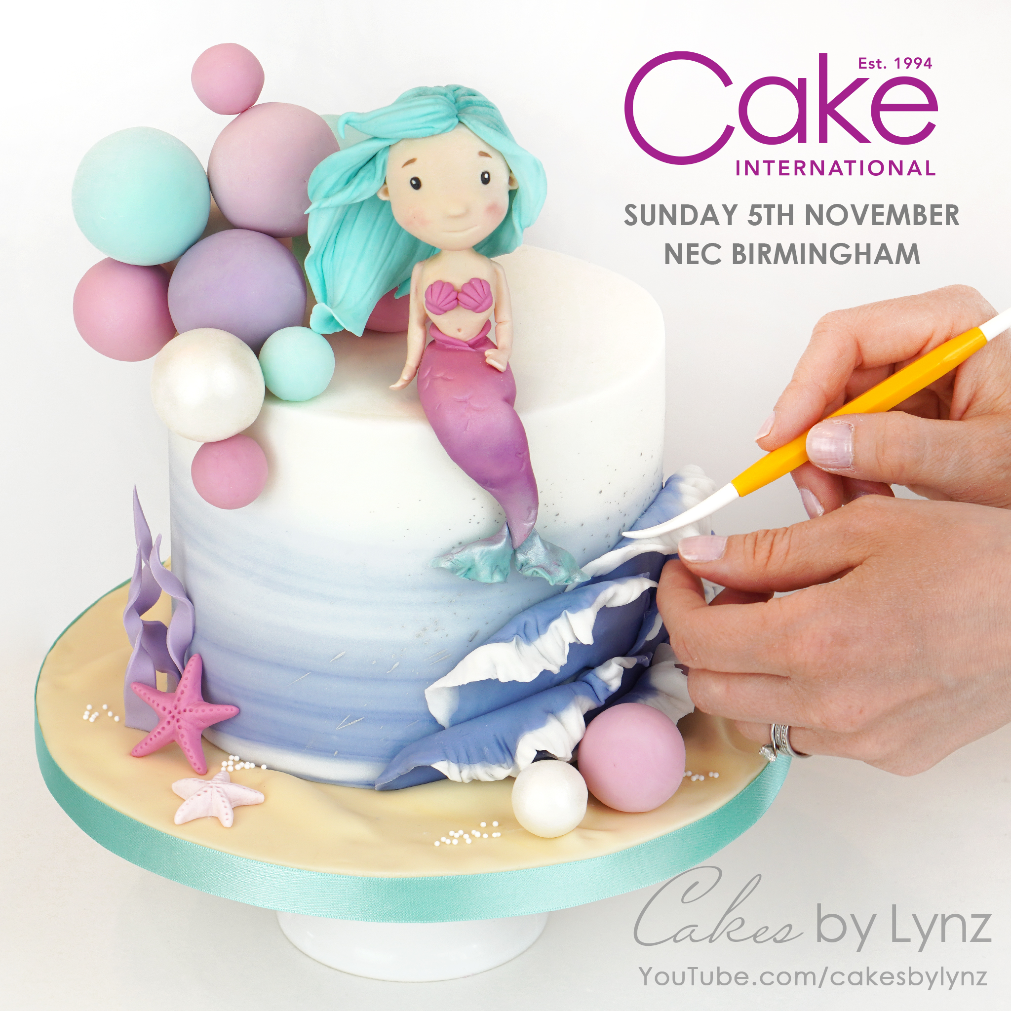 Cake International Mermaid Cake workshop