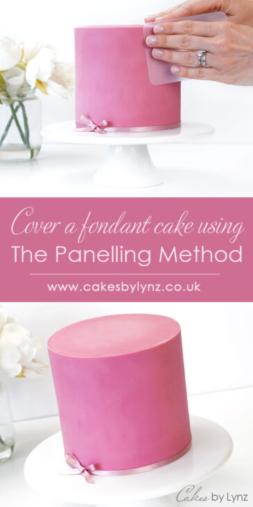 Covering a cake in fondant using the panelling method