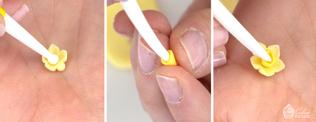How to make a mini fondant daffodil
